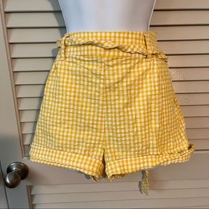 Yellow Plaid Shorts
